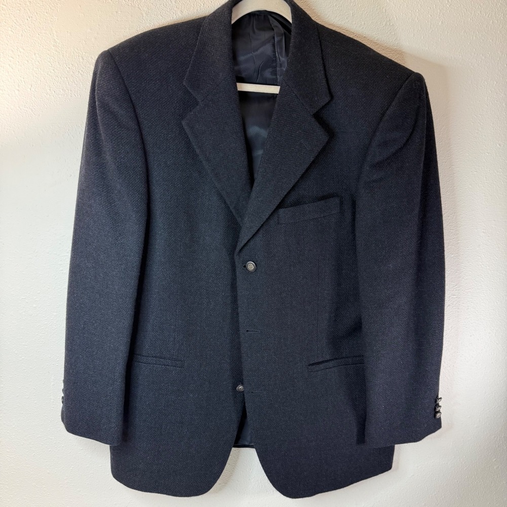 Bert Pulitzer Collector's Edition Men's Blazer 40R Gray Wool‎ Tweed Sport Coat